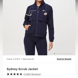 Figs Sydney size small navy blue